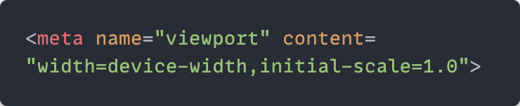 code snippet for device viewport