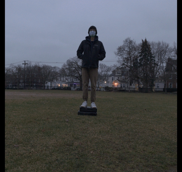 gif of me stepping down from two VHS players